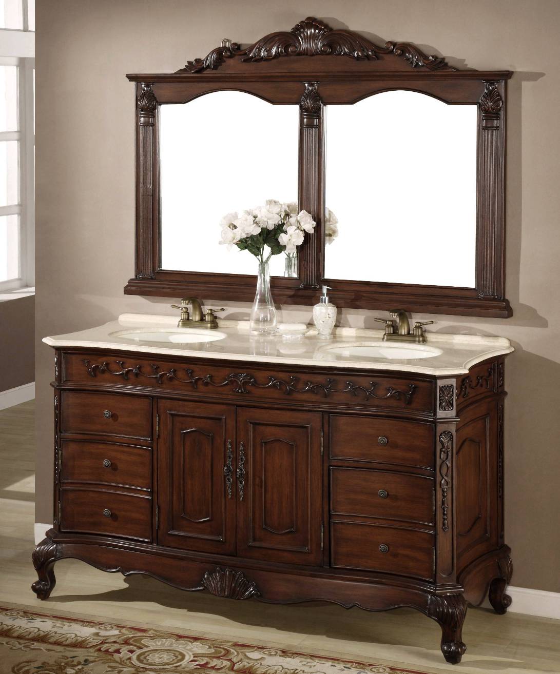 62Inch Denver Vanity Matching Set Mirror Denver Sink Vanity
